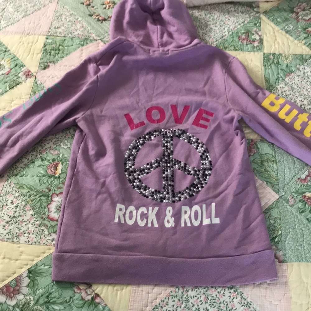 Women’s medium Butter purple zip up sweatshirt